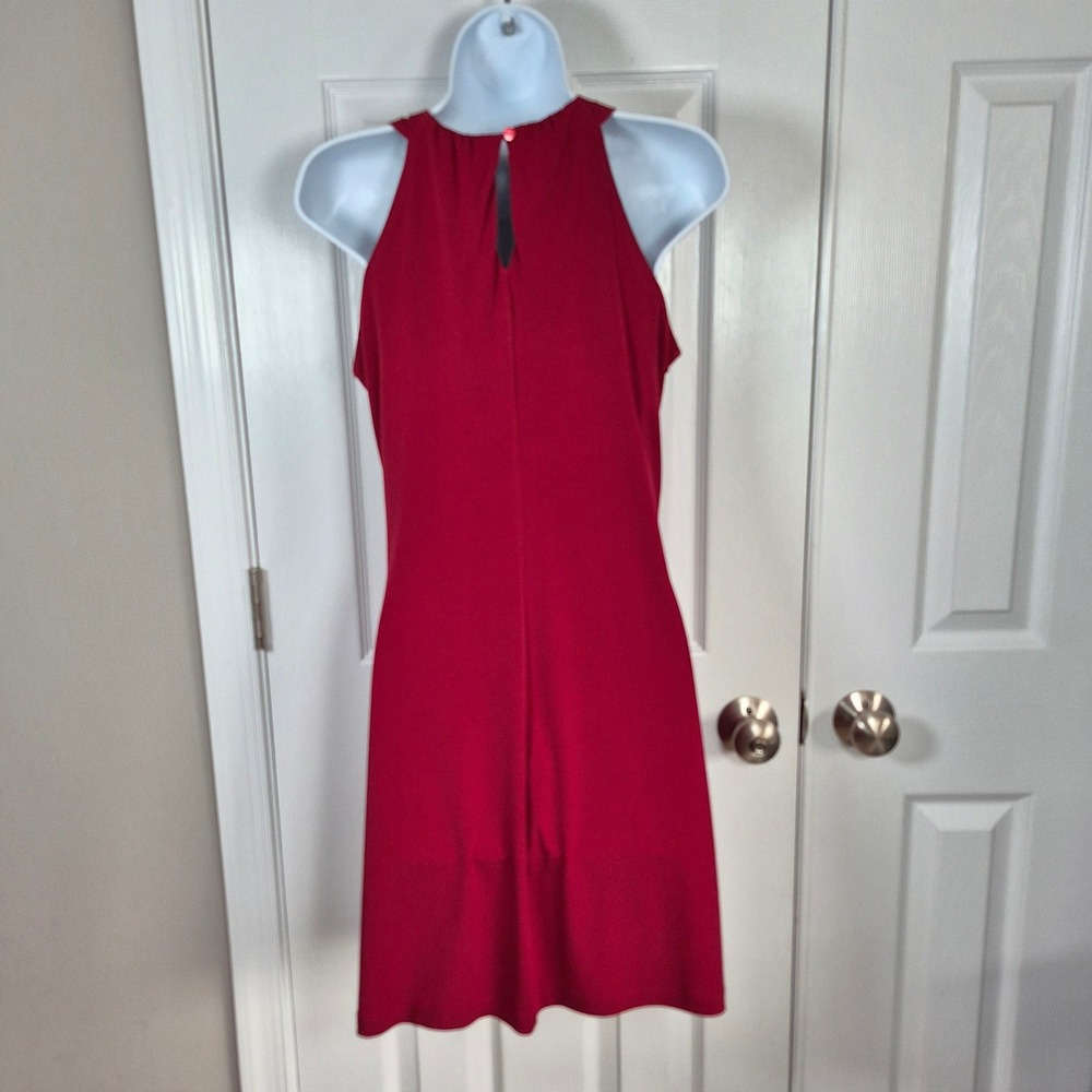 Red‎ sleeveless ruffle mini short dress womens 6 Enfocus Studios - Picture 5 of 7